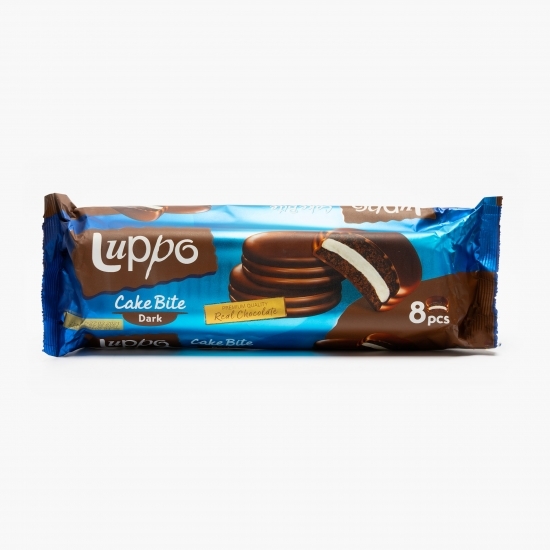 Biscuiți chec de cacao cu marshmallow și glazură de ciocolată cu lapte cake bite dark 148g