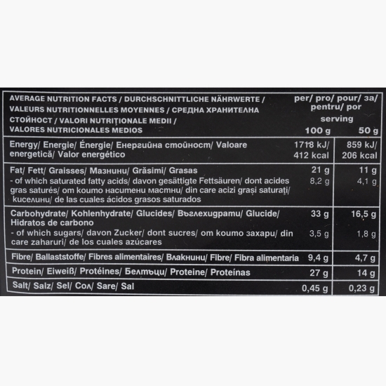 Granola proteică eco cu arahide și cacao, fără gluten 300g