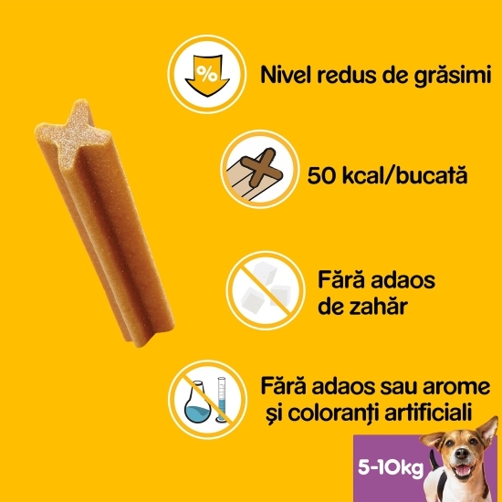 Batoane dentare pentru câini de talie mică, 7 buc, 110g, DentaStix