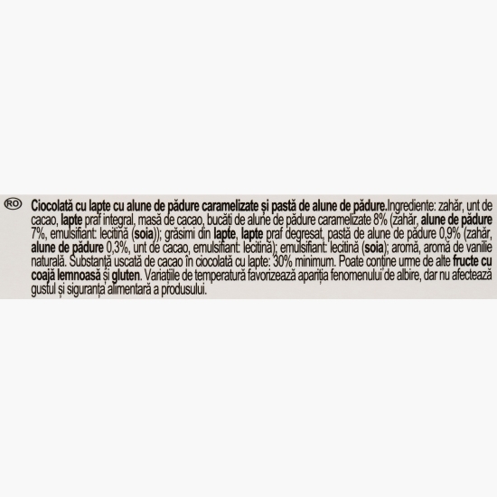 Ciocolată cu lapte și alune caramelizate 80g