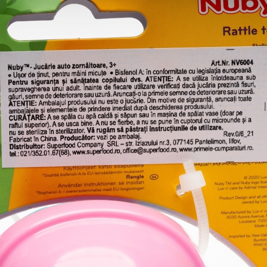 Jucărie auto zornăitoare mașinuță roz /basculantă orange +3 luni
