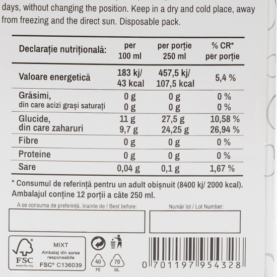 Suc natural de mere și piersici 3l