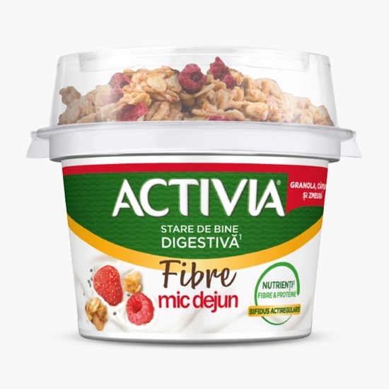 Iaurt Mic dejun cu granola, fructe roșii și semințe de chia 165g