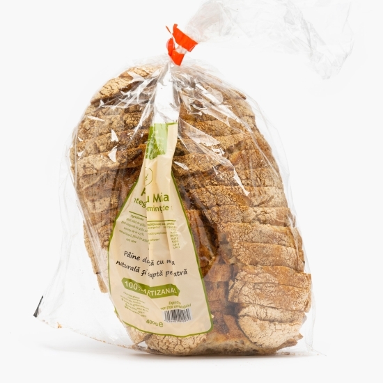 Pâine integrală cu maia și semințe de in 400g
