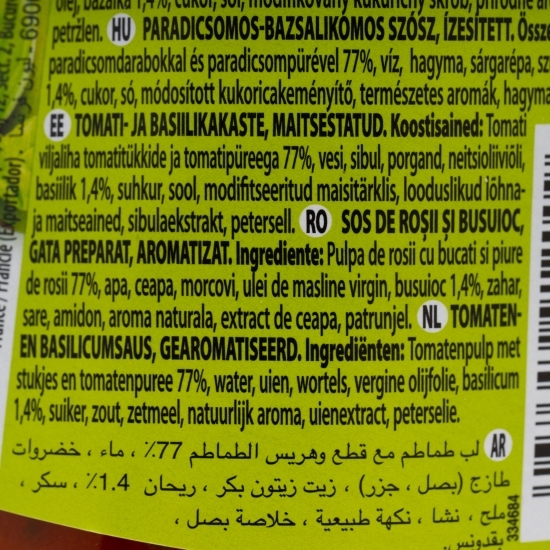 Sos de roșii și busuioc pentru paste 400g