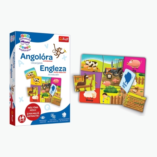 Joc educativ puzzle - engleză pentru preșcolari 3+ ani
