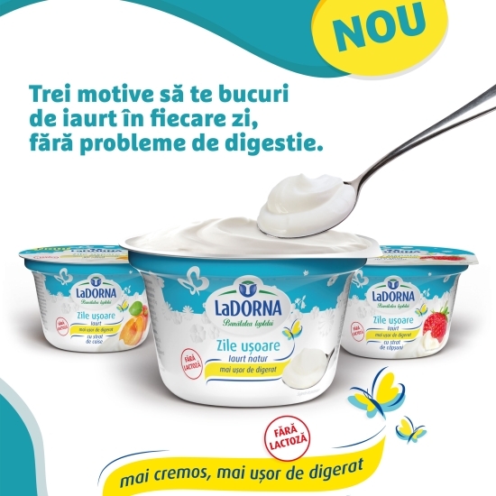 Iaurt natural fără lactoză, 2% grăsime, 150g