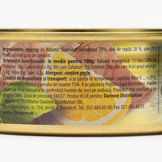 Macrou în ulei vegetal 240g