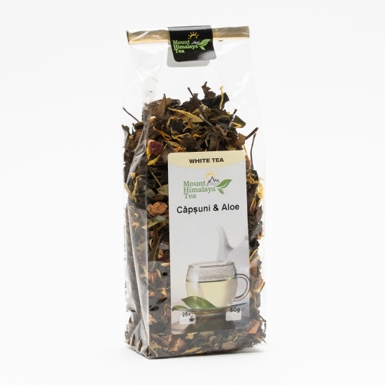 Ceai alb căpșuni și aloe 50g