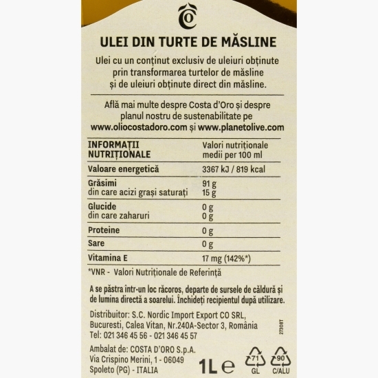 Ulei din turte de măsline La Sansa di Oliva 1l