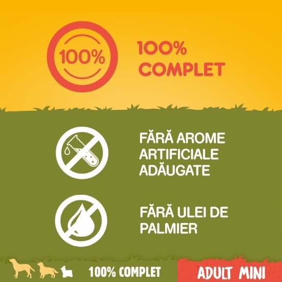 Hrană uscată pentru câini adulți de talie mică, 2kg, cu vită și legume