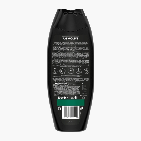 Gel de duș 4în1, Men Intense Cool Splash, cu sare de mare și mentă 0.5l