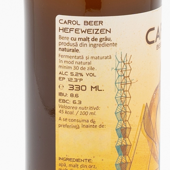 Bere Hefeweizen nefiltrată și nepasteurizată sticlă 0.33l