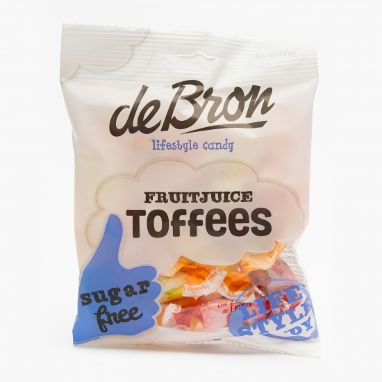 Caramele moi cu aromă de fructe, fără zahăr 90g