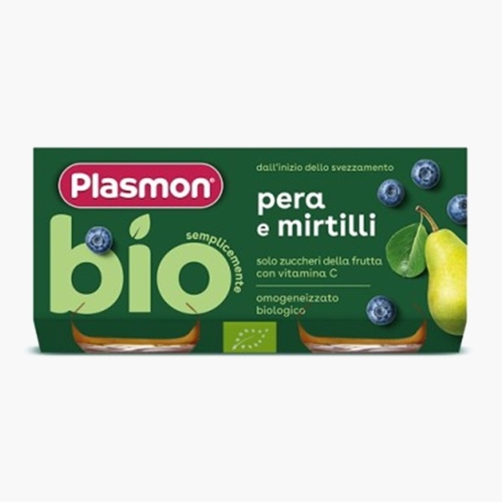 Piure eco de pară și afine 2x80g