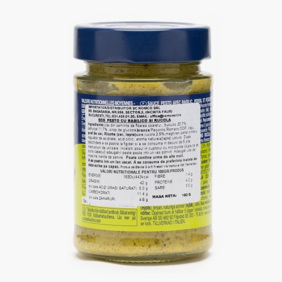 Sos pesto cu busuioc și rucola 190g