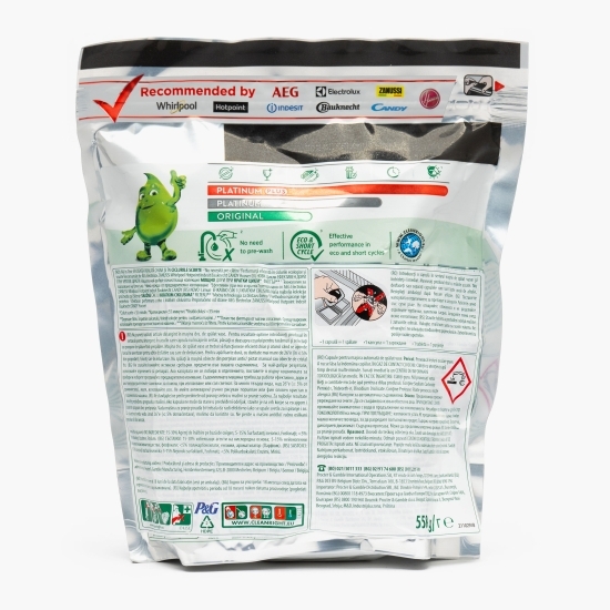 Detergent capsule pentru mașina de spălat vase Platinum Plus, 36 spălări