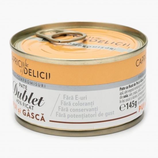 Pate cu ficat de pui și gâscă 145g