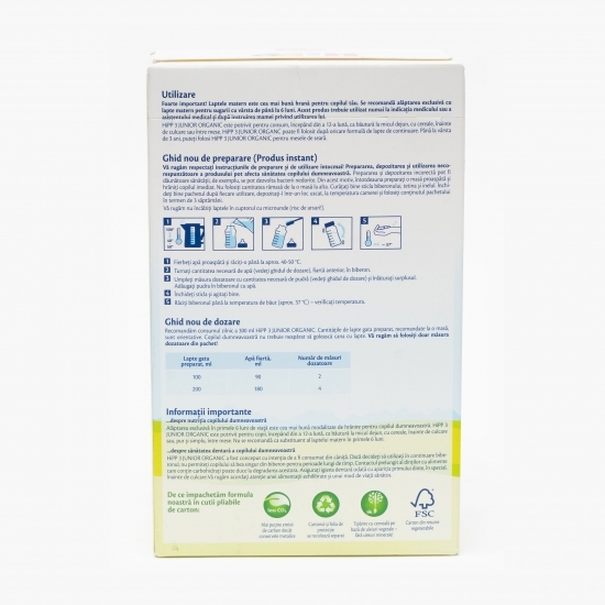Formulă de lapte praf eco Junior 3, +12 luni, 500g