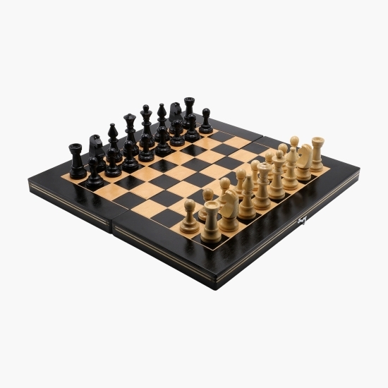 Joc Șah & Table, 38cm, negru