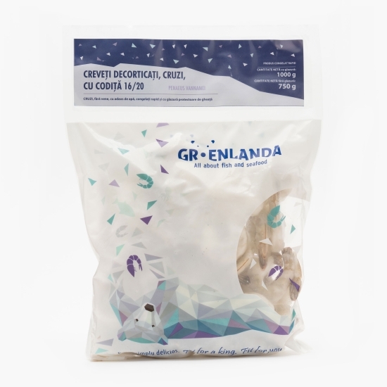Creveți decorticați cruzi, cu codiță 16/20, 1kg 