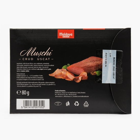 Mușchi crud-uscat, feliat 80g