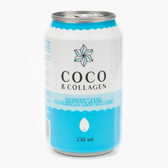Apă de cocos naturală cu colagen marin 330ml