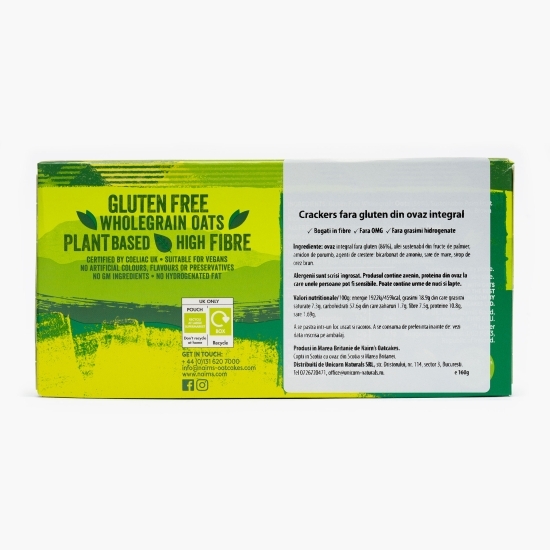 Biscuiți crackers fără gluten din ovăz integral 160g