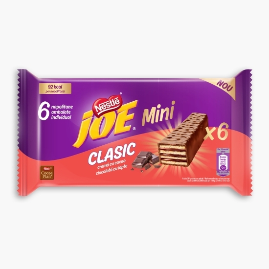 Napolitane cu cremă de cacao acoperite cu ciocolată cu lapte 6x18g