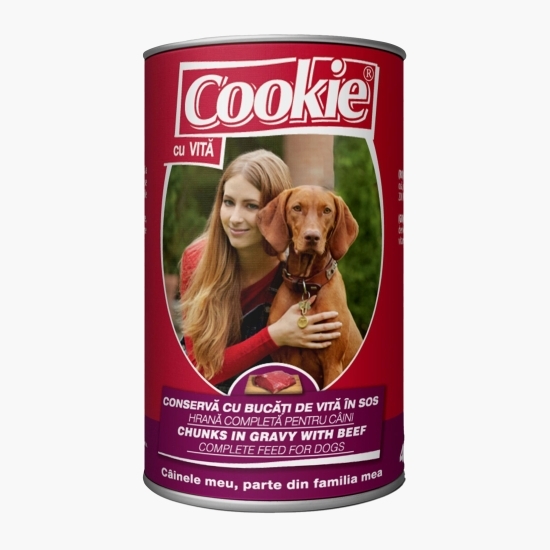 Conservă pentru câini, cu vită, 400g
