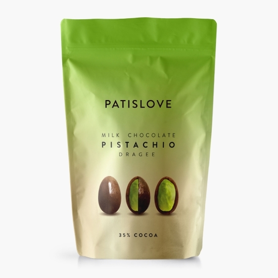 Drajeuri de ciocolată cu lapte și fistic 80g