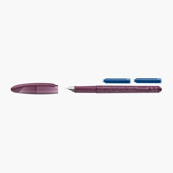 Set stilou și roller burgundy + 2 rezerve