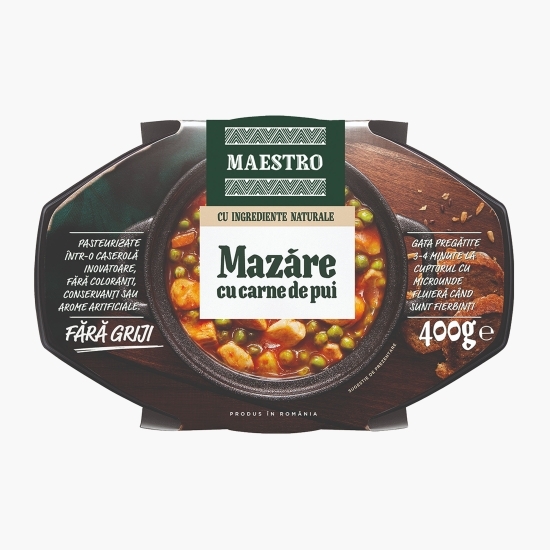 Mâncare de mazăre cu carne de pui 400g