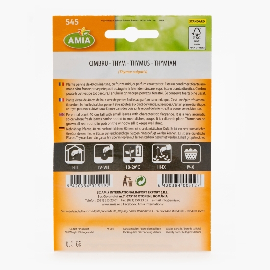 Semințe de cimbru 0.5g