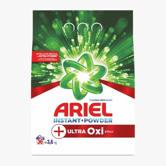 Detergent de rufe pudră automat +Ultra Oxi effect 36 spălări, 3.6kg