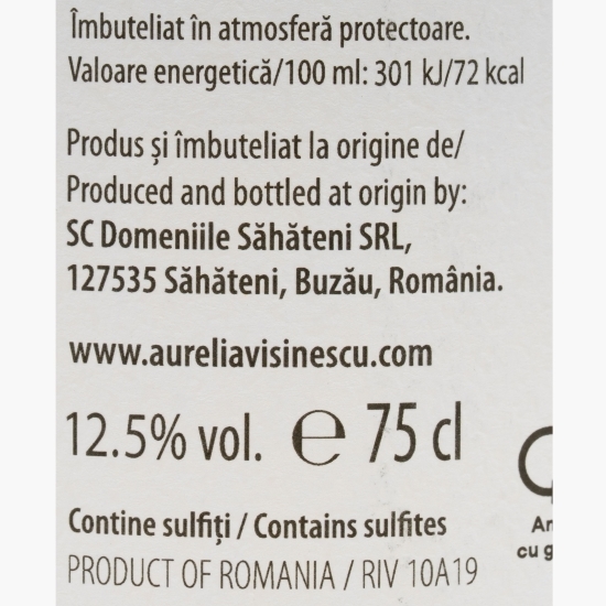 Vin alb demisec Fetească Regală, 12.5%, 0.75l