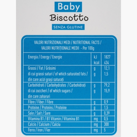 Biscuiți pentru copii, fără gluten, +6 luni, 125g