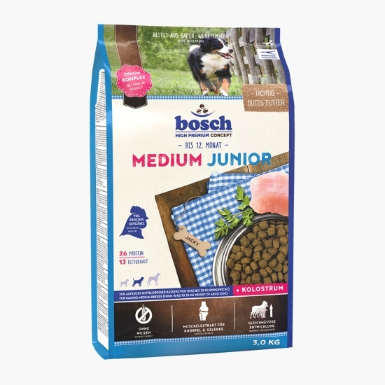 Hrană uscată pentru câini juniori, 3kg, Medium cu pasăre
