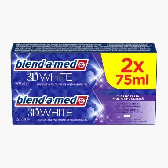 Pastă de dinți 3D White Fresh, pachet 2x75ml