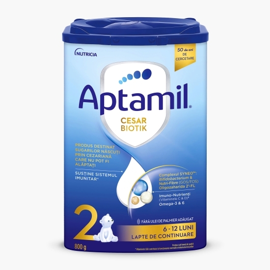 Lapte praf Cesar Biotik 2, 6-12 luni, 800g