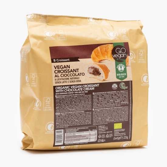 Croissant vegan cu cremă de ciocolată eco 5x45g