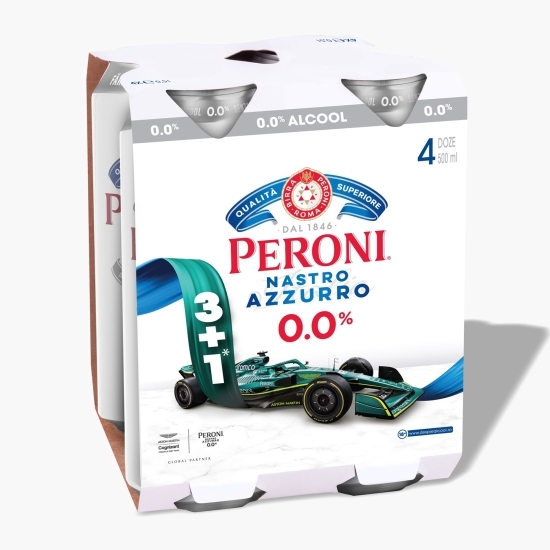 Bere blondă fără alcool doză 4x500ml (3+1)