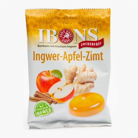 Dropsuri cu ghimbir, mere și scorțișoară fără zahăr 75g