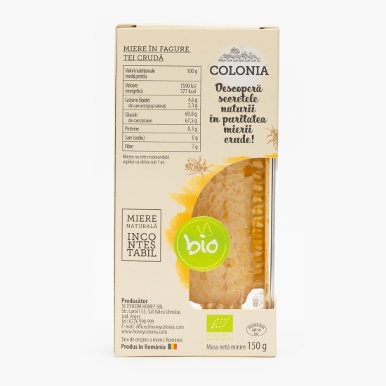 Miere de tei crudă în fagure eco 150g