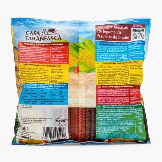 Amestec mexican de legume cu fasole roșie boabe, 400g