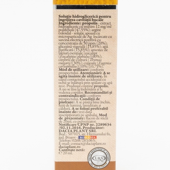Propolis cu Argint Coloidal, fără alcool, spray 20ml