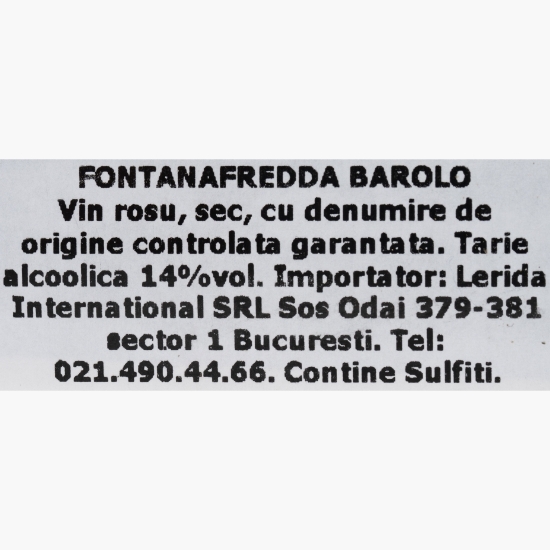 Vin roșu sec Nebbiolo Barolo, 14%, 0.75l