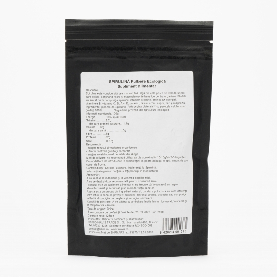 Spirulină pulbere ecologică 125g