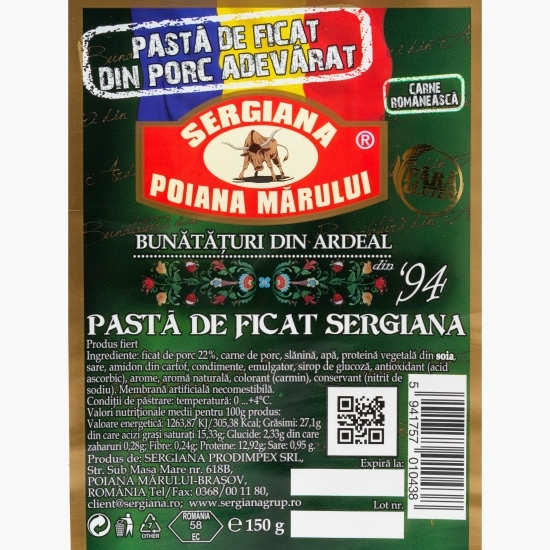 Pastă de ficat de porc 150g