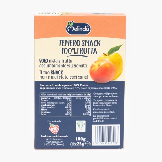 Batoane de mere si piersici 100g (4x25g)